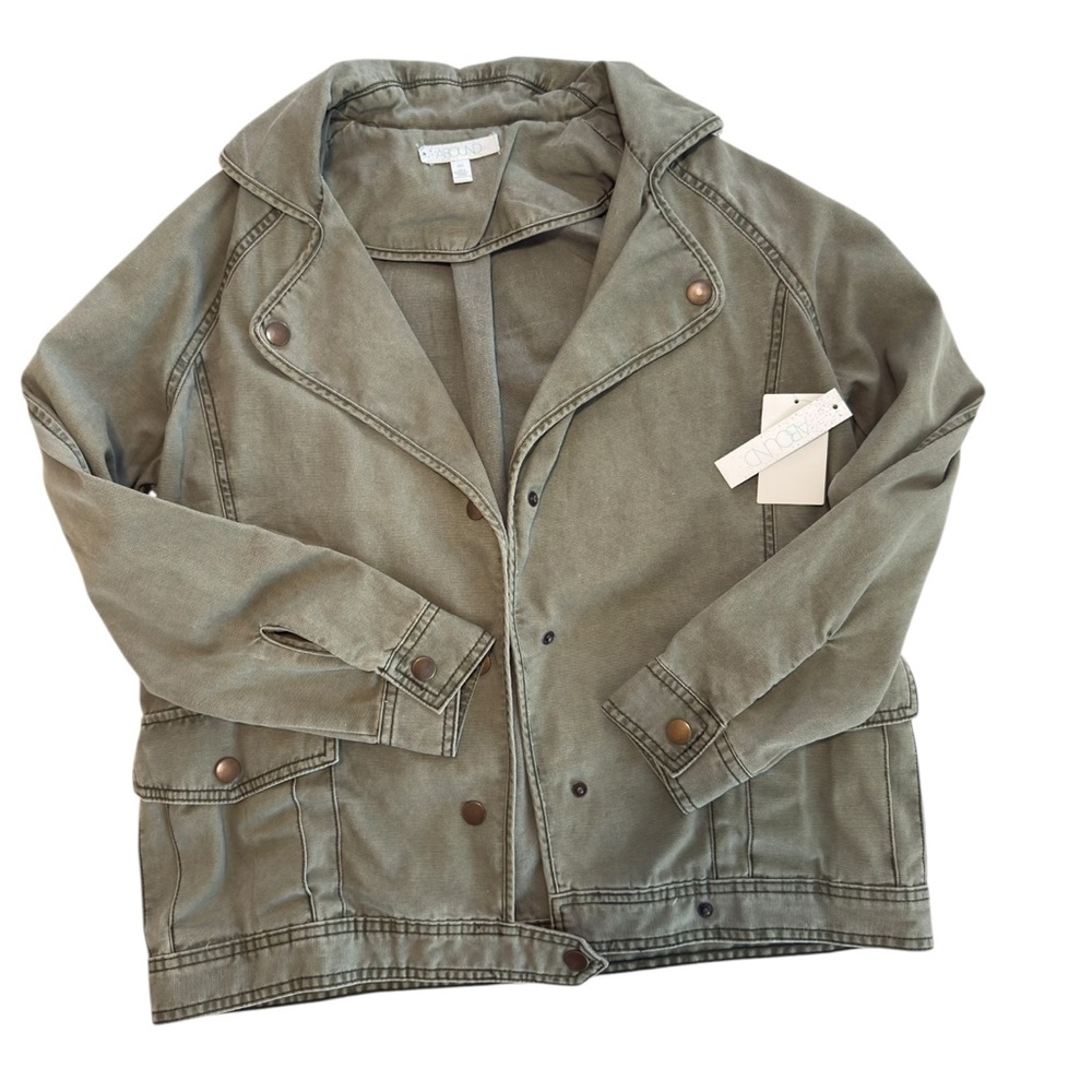 Abound Oversized Green Utility Jacket